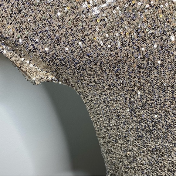 MELLODAY Cream Sequin Dolman Sleeve Top - Picture 4 of 8